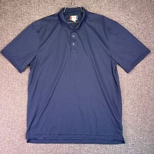 Clique Polo Shirt Men XL Navy Short Sleeve Golf Casual Classic Polyester Outdoor